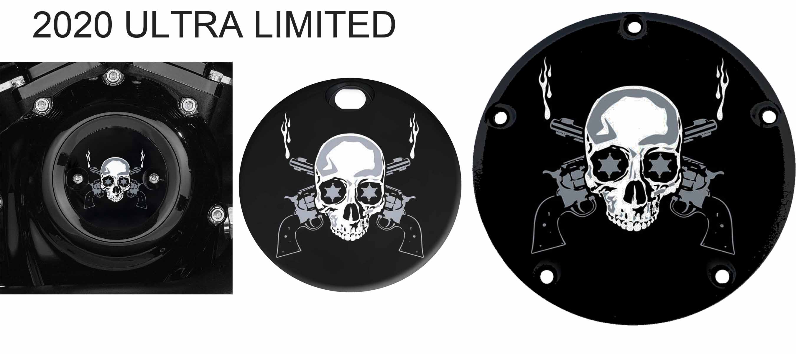 Custom Fuel Door Middle Finger Reaper [Harley Davidson Fuel Door] 124.99 Custom Derby Cover